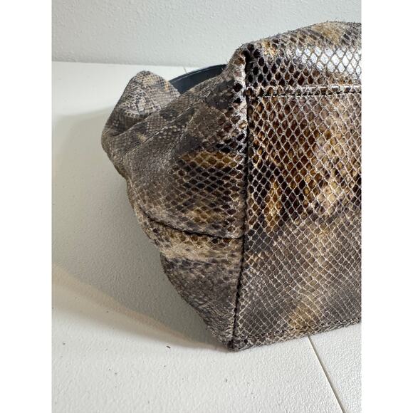 Dooney & Bourke vintage purse snakeskin embossed leather shoulder bag logo lock - Picture 11 of 16